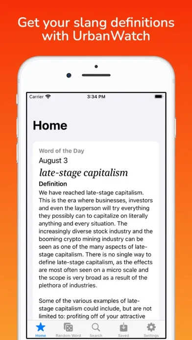 UrbanWatch - Slang Dictionary Screenshots