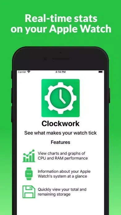 Tangkapan layar Clockwork - Watch Statistics