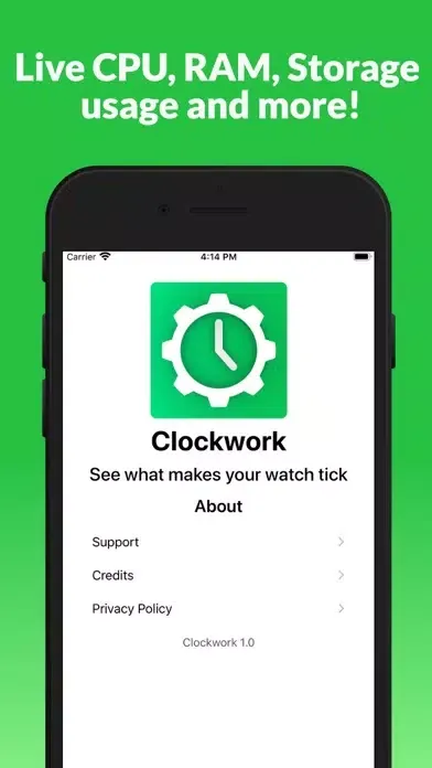 Tangkapan layar Clockwork - Watch Statistics