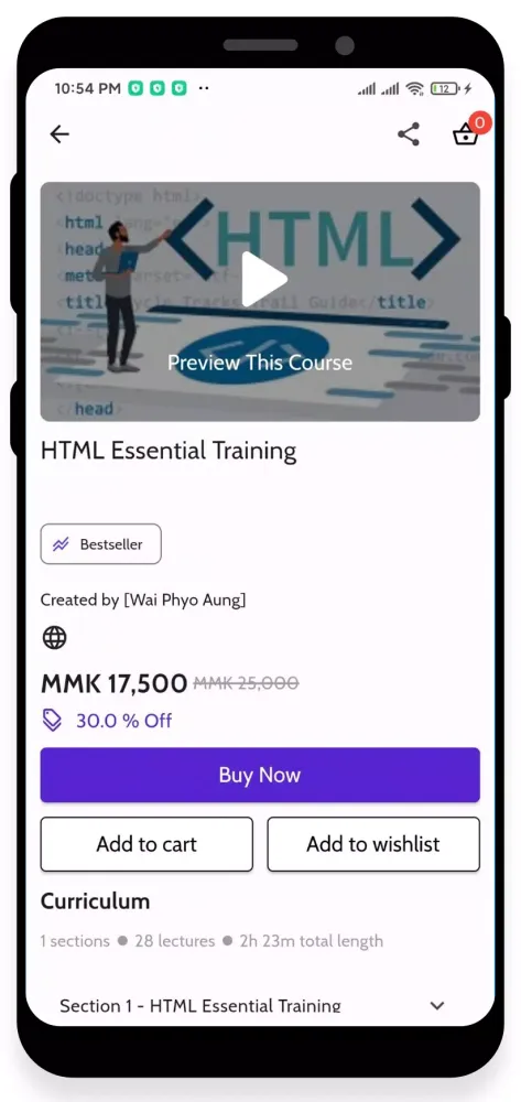 Next Learning Screenshots