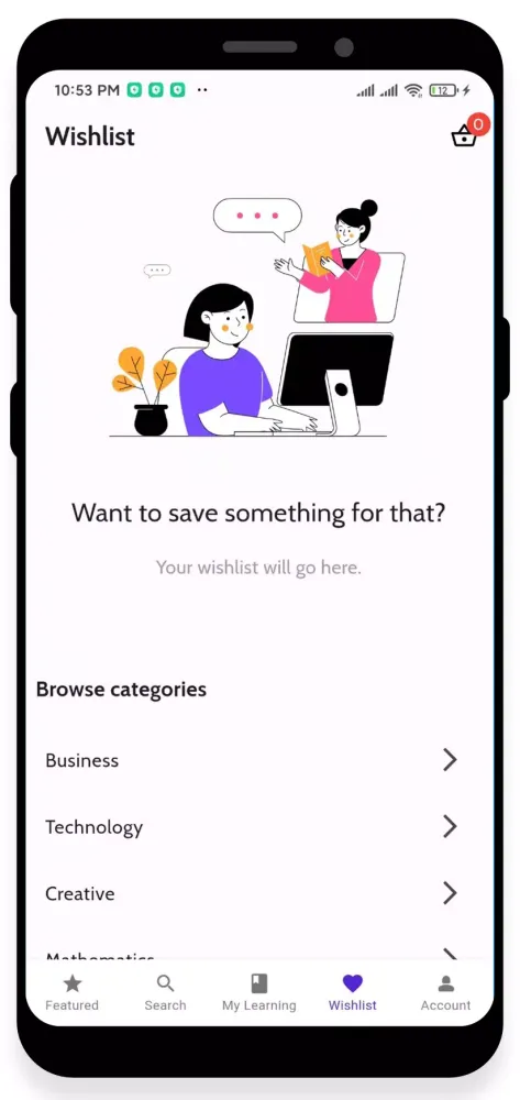 Next Learning Screenshots