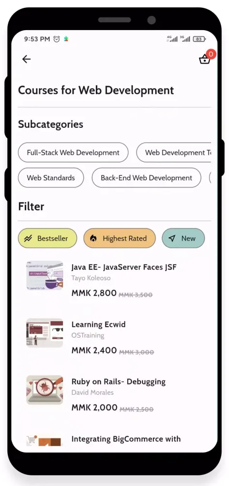 Next Learning Screenshots