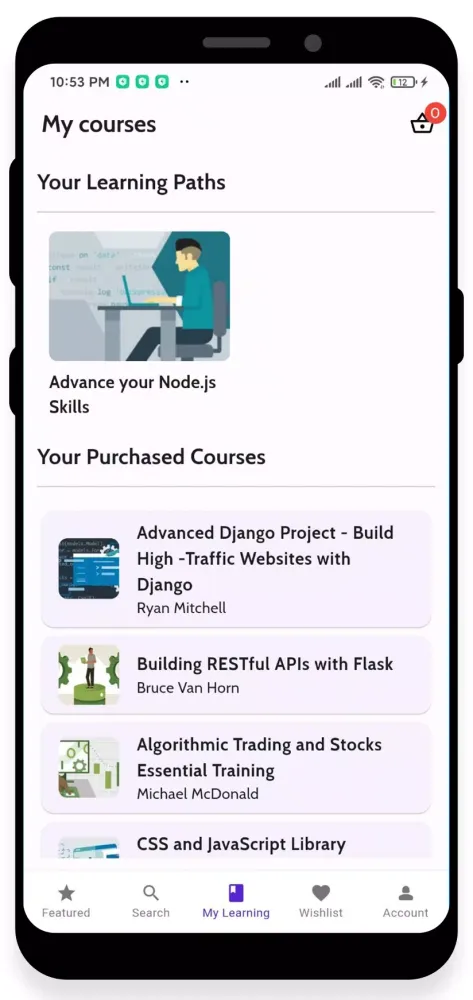 Next Learning Screenshots
