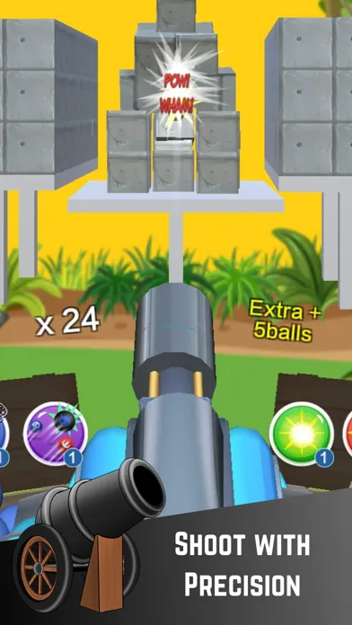 Ảnh chụp màn hình của Cannon Ball Strike- Knock Cans
