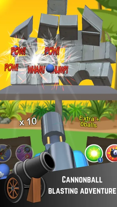 Ảnh chụp màn hình của Cannon Ball Strike- Knock Cans