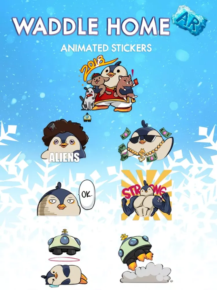 Waddle Home: Animated Stickers iPad  स्क्रीनशॉट