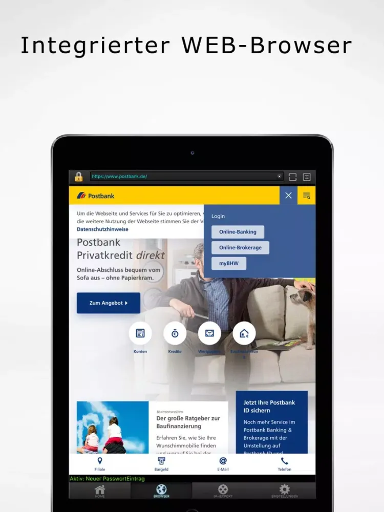 ArchiCrypt Passwort Safe iPad 應用截圖
