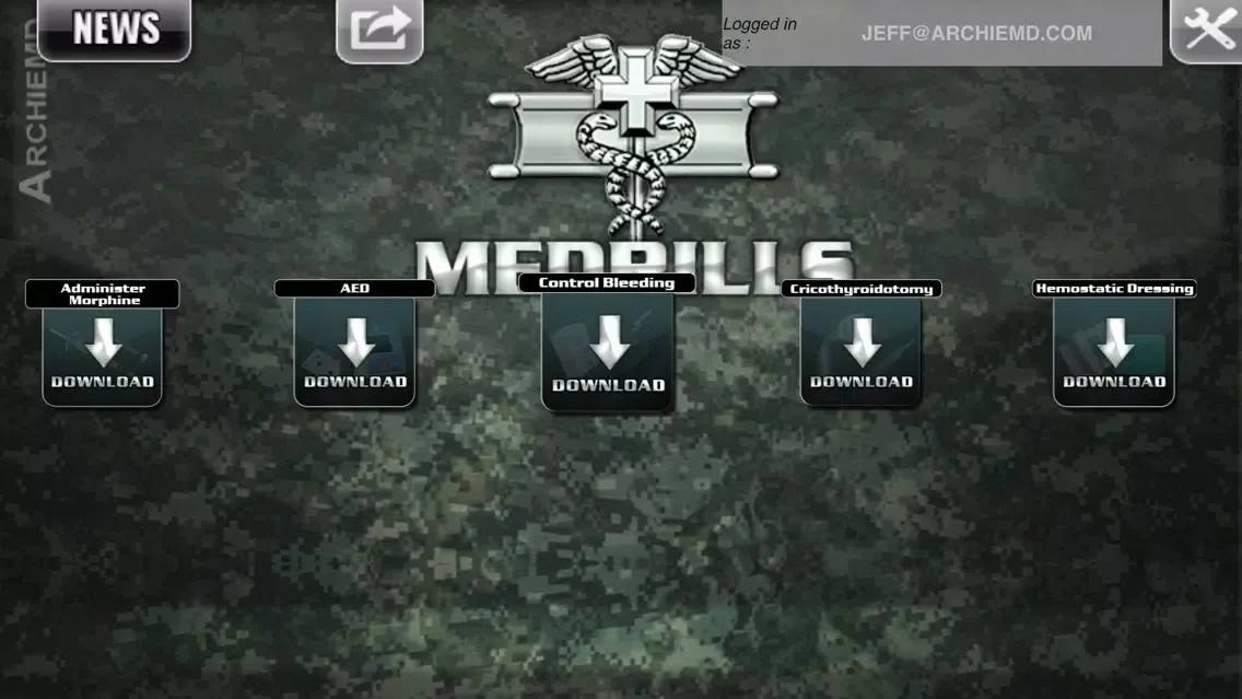 Capturas de tela do Medrills Military Modules