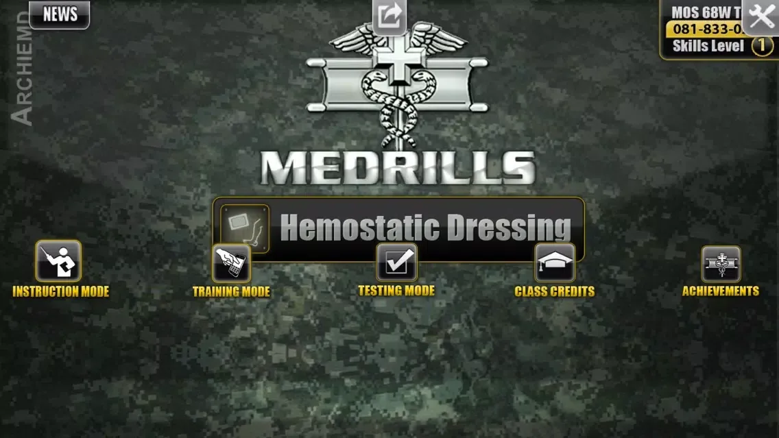 Capturas de tela do Medrills Military Modules