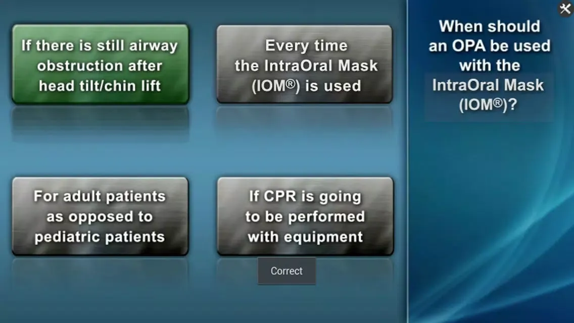 ภาพหน้าจอของ DeviceDrills: NuMask IOM® and OPA