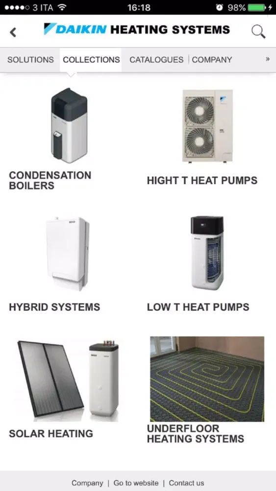 Tangkapan skrin DAIKIN HEATING SYSTEMS