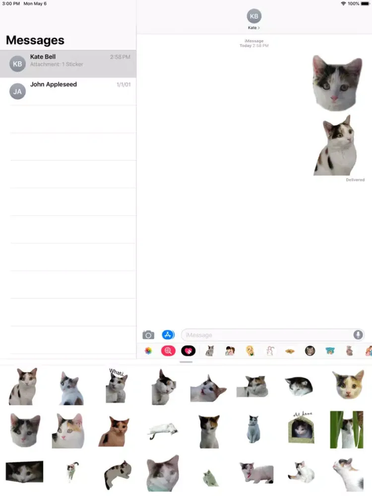تصاویر Amusing Cat Sticker Pack iPad 