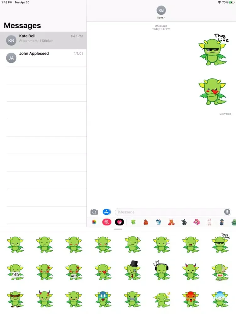 Baby Dragon Sticker Pack iPad  Screenshots