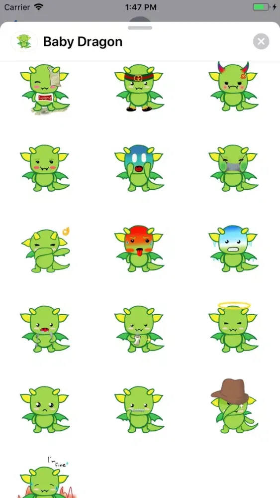 Baby Dragon Sticker Pack Screenshots