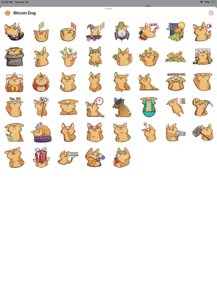 Bitcoin Dog Sticker Pack iPad  स्क्रीनशॉट
