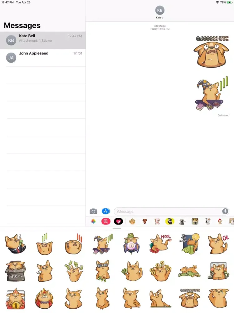 Bitcoin Dog Sticker Pack iPad  स्क्रीनशॉट