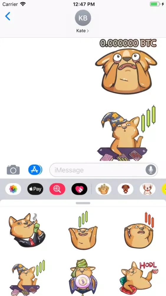 Bitcoin Dog Sticker Pack स्क्रीनशॉट