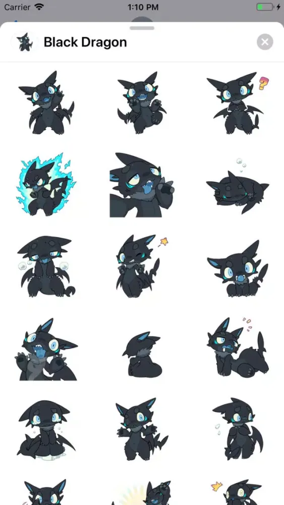 Black Dragon Sticker Pack应用截图