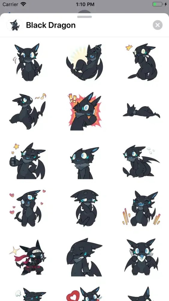 Black Dragon Sticker Pack应用截图