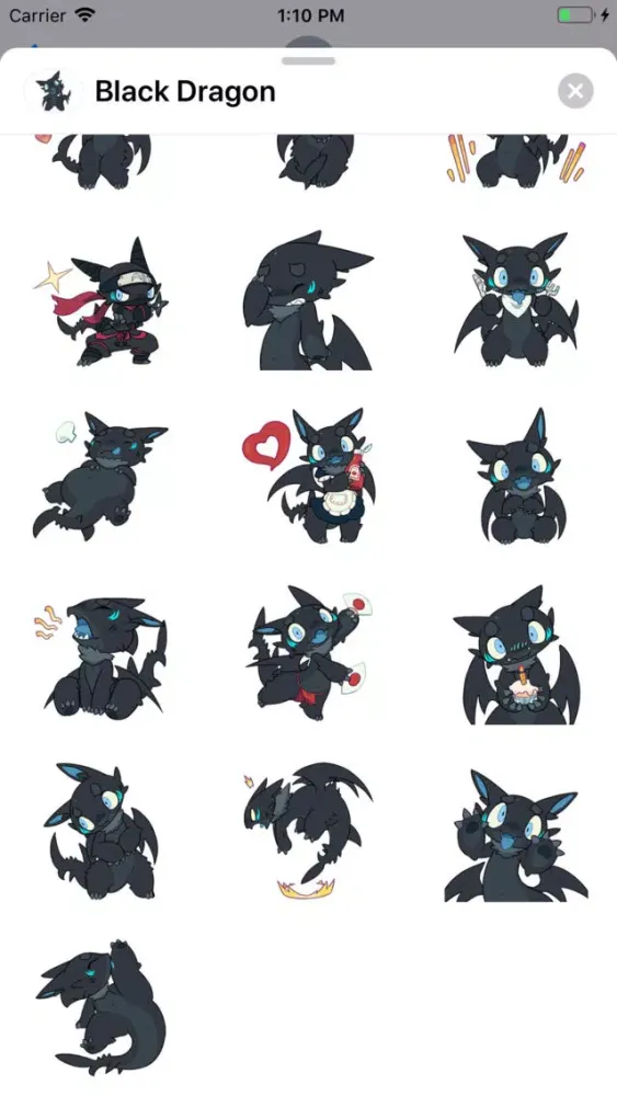 Black Dragon Sticker Pack应用截图