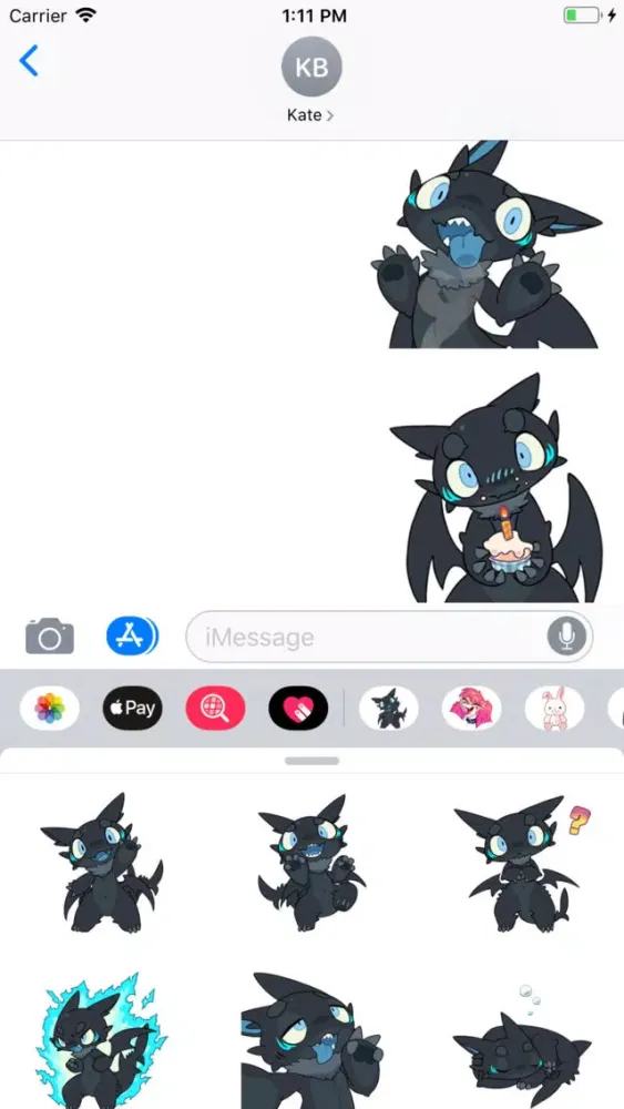 Black Dragon Sticker Pack应用截图