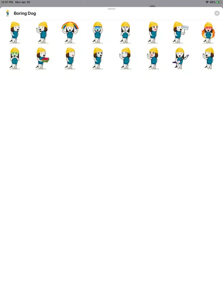 Boring Dog Sticker Pack iPad 應用截圖