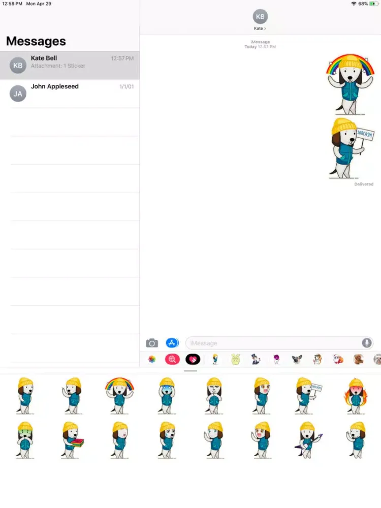Boring Dog Sticker Pack iPad 應用截圖