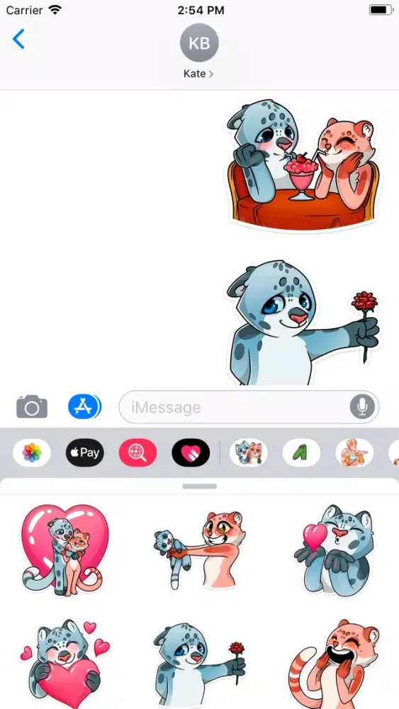 Zrzuty ekranu Cats Couple Sticker Pack