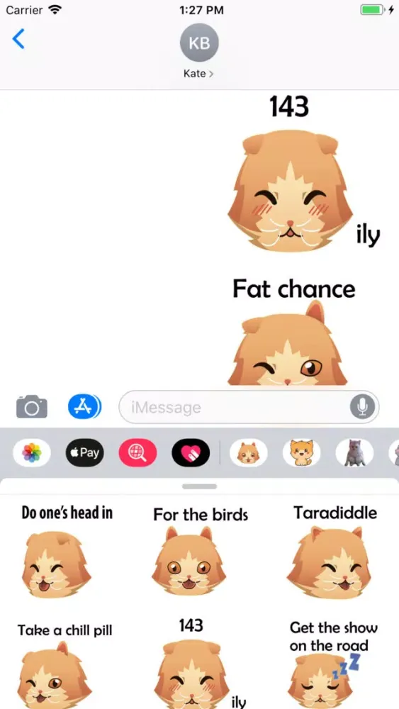 ภาพหน้าจอของ Cat Slang Sticker Pack