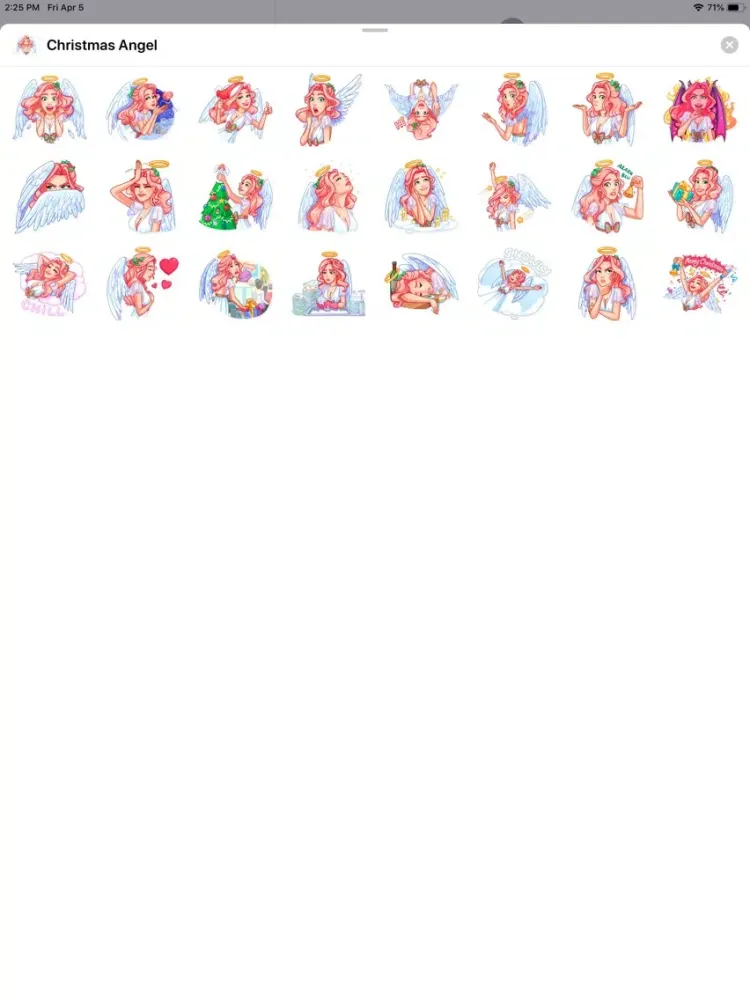 صور Christmas Angel Sticker Pack iPad 