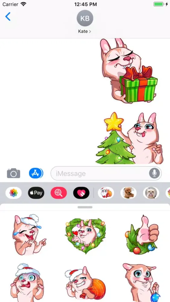Tangkapan layar Christmas Dog Sticker Pack