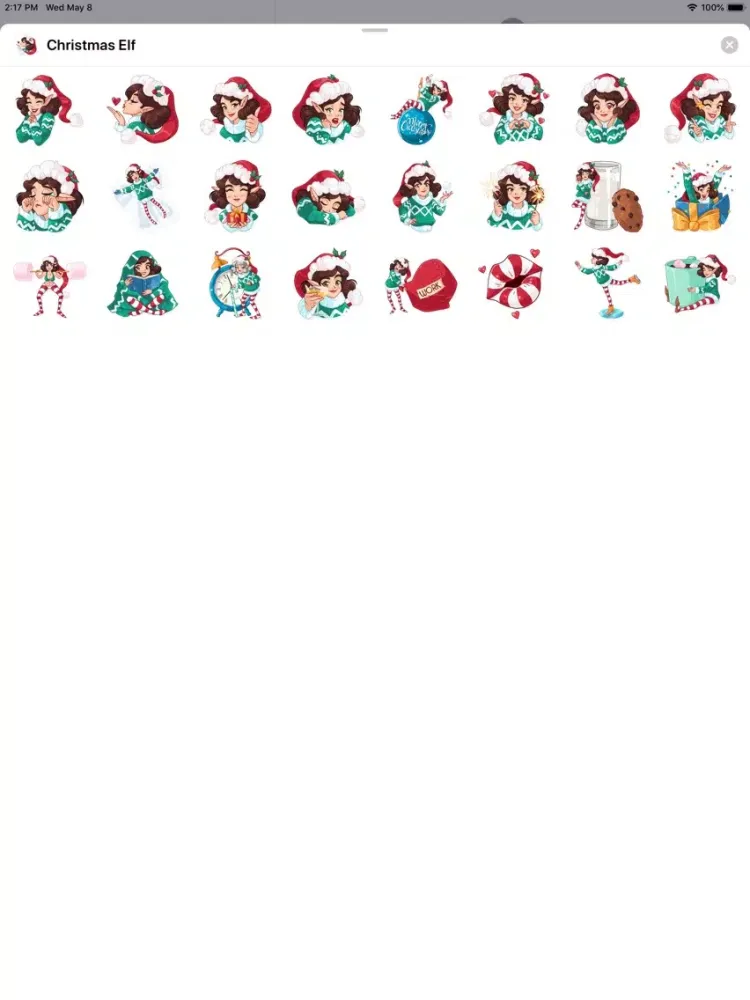 صور Christmas Elf Sticker Pack iPad 