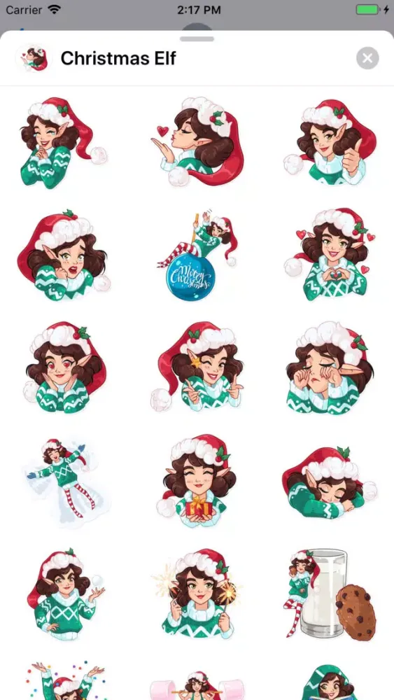 صور Christmas Elf Sticker Pack