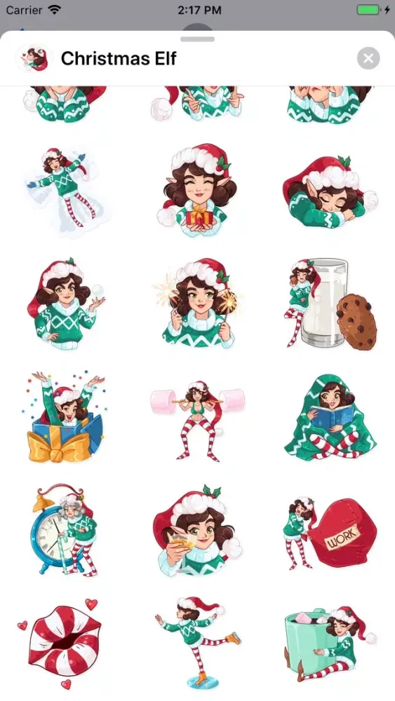 صور Christmas Elf Sticker Pack