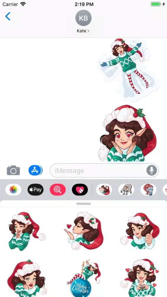 صور Christmas Elf Sticker Pack