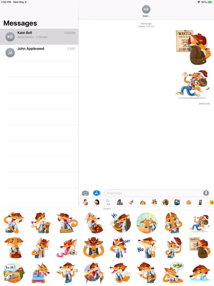 Cowboy Fox Sticker Pack iPad  스크린샷