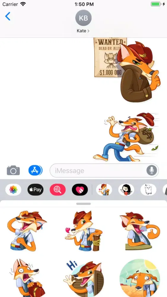 Cowboy Fox Sticker Pack 스크린샷