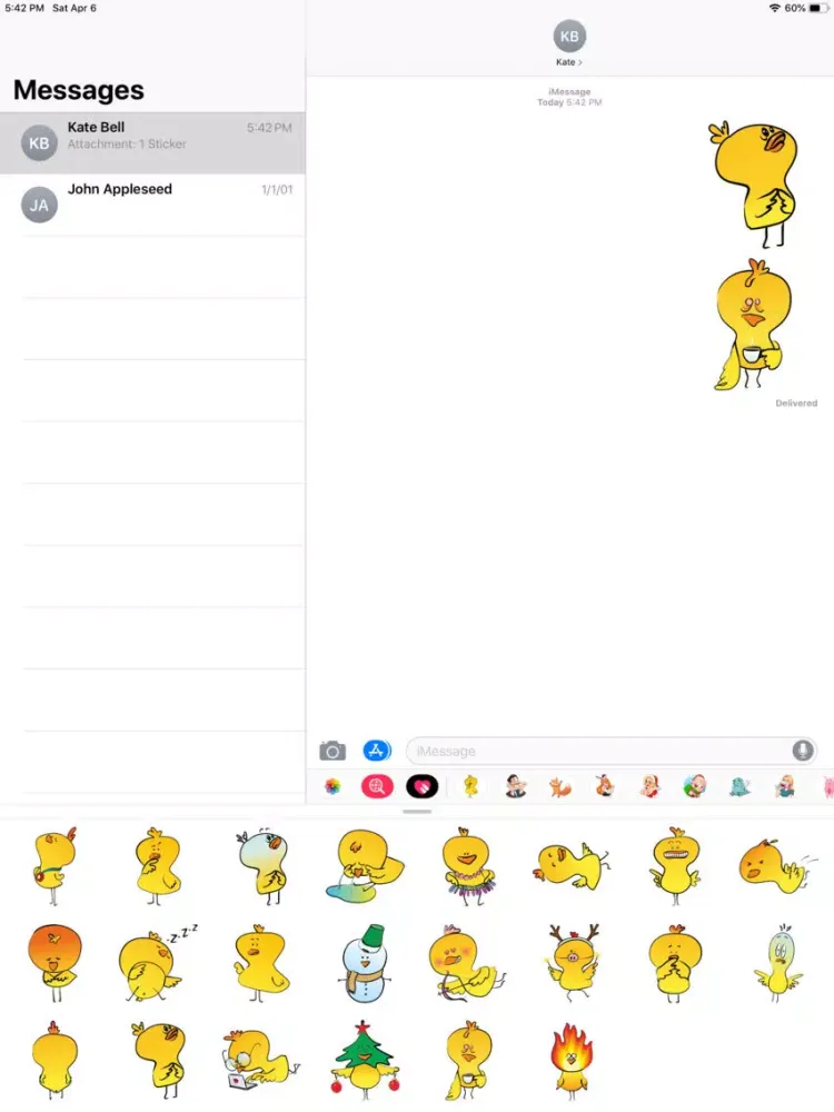 Zrzuty ekranu Cute Chicken Sticker Pack iPad 