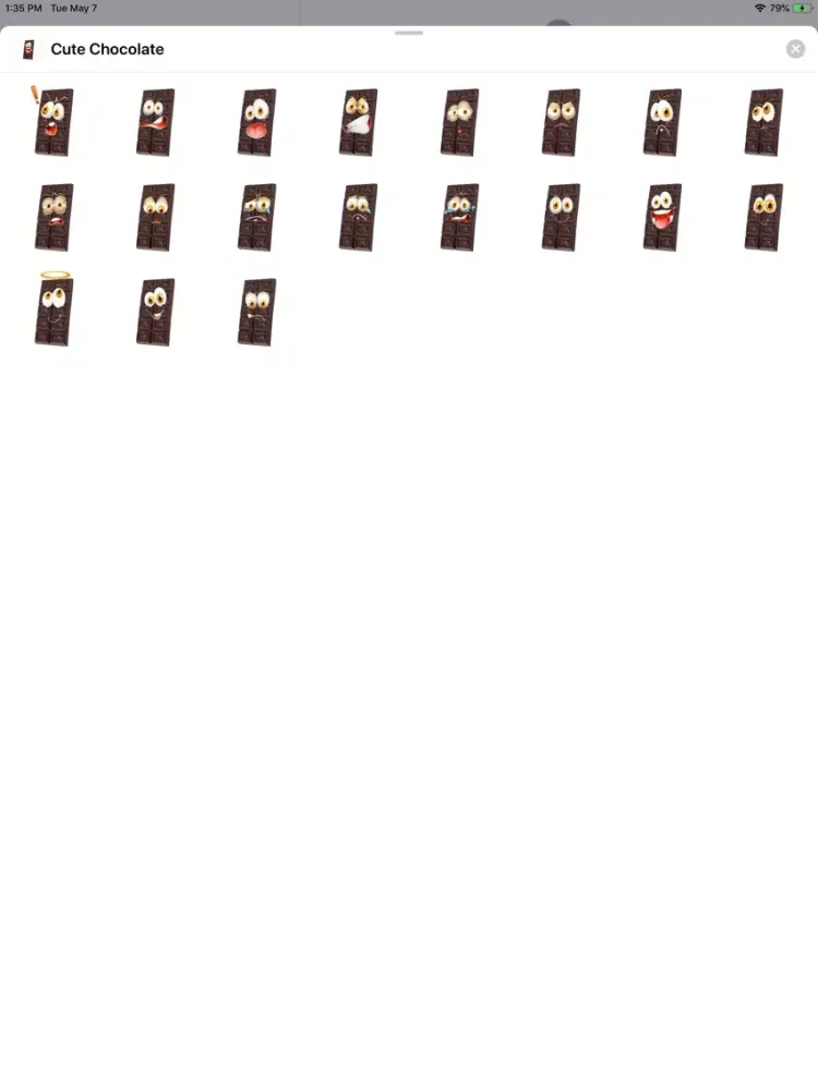 ภาพหน้าจอของ Cute Chocolate Sticker Pack iPad 