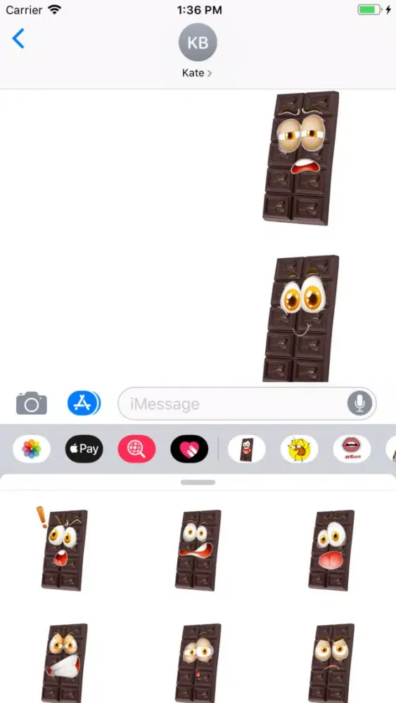 ภาพหน้าจอของ Cute Chocolate Sticker Pack