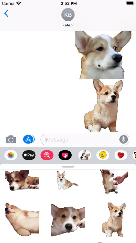 Capturas de tela do Lovely Corgi Sticker Pack
