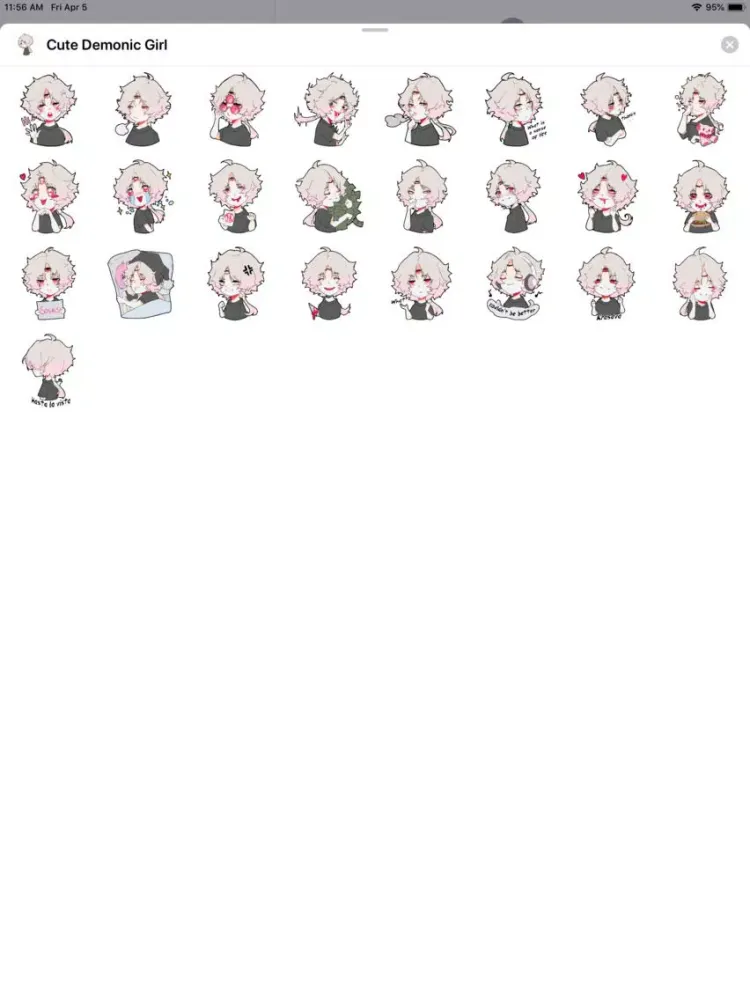 Screenshot di Cute Demonic Girl Sticker Pack iPad 