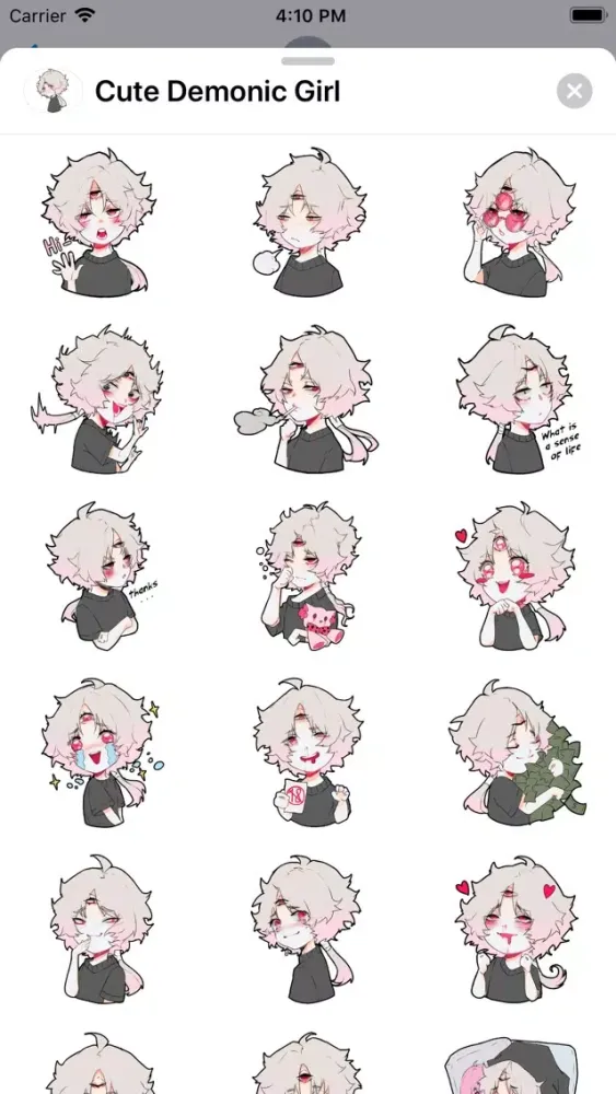 Screenshot di Cute Demonic Girl Sticker Pack