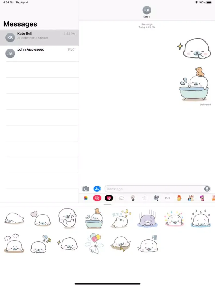 Cute Drawing Bear Sticker Pack iPad  سکرین شاٹس