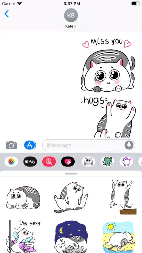 Cute Fat Cat Sticker Pack Screenshots