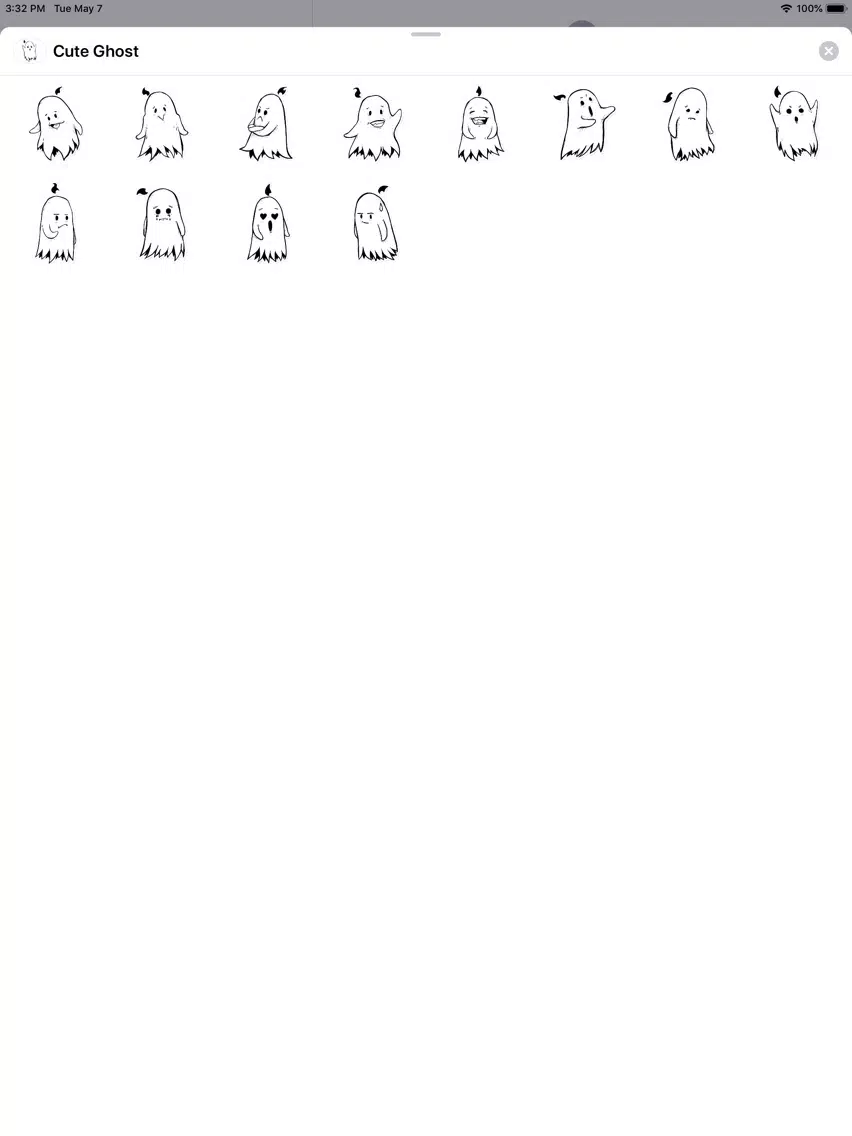 Screenshot di Cute Ghost Sticker Pack iPad 