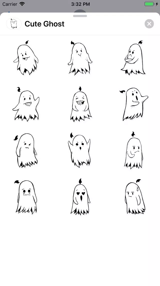 Screenshot di Cute Ghost Sticker Pack