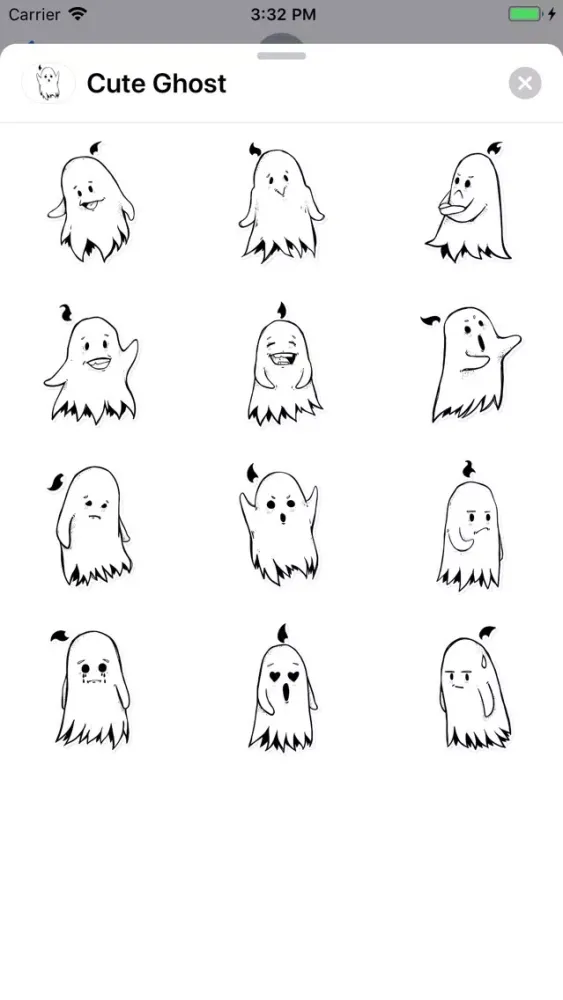 Screenshot di Cute Ghost Sticker Pack