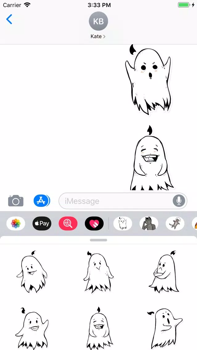 Screenshot di Cute Ghost Sticker Pack