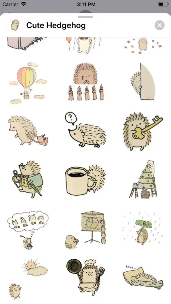 Cute Hedgehog Sticker Pack Screenshots